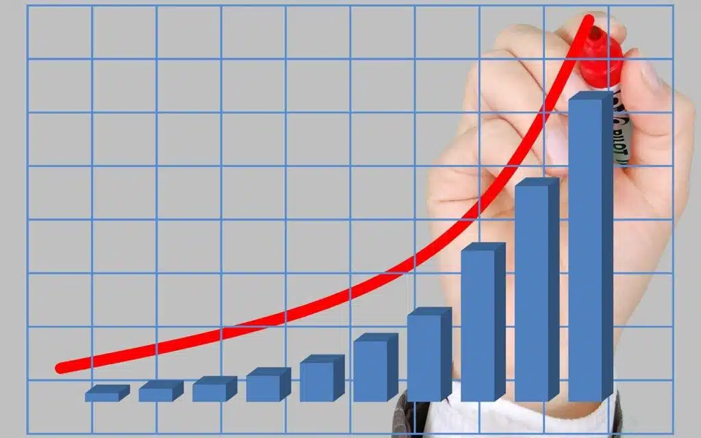 Un grafico della crescita finanziaria