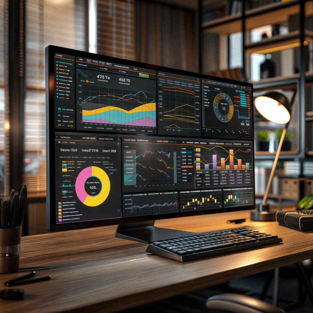 KPIs and graphs for project tracking and performance analysis
