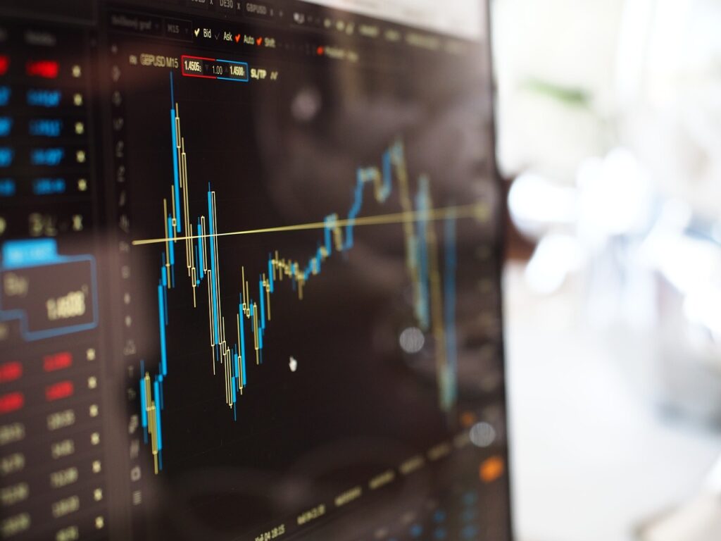 un graphique montrant les tendances financières