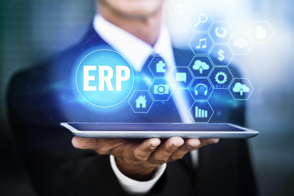 Interface holographique mettant en avant un ERP