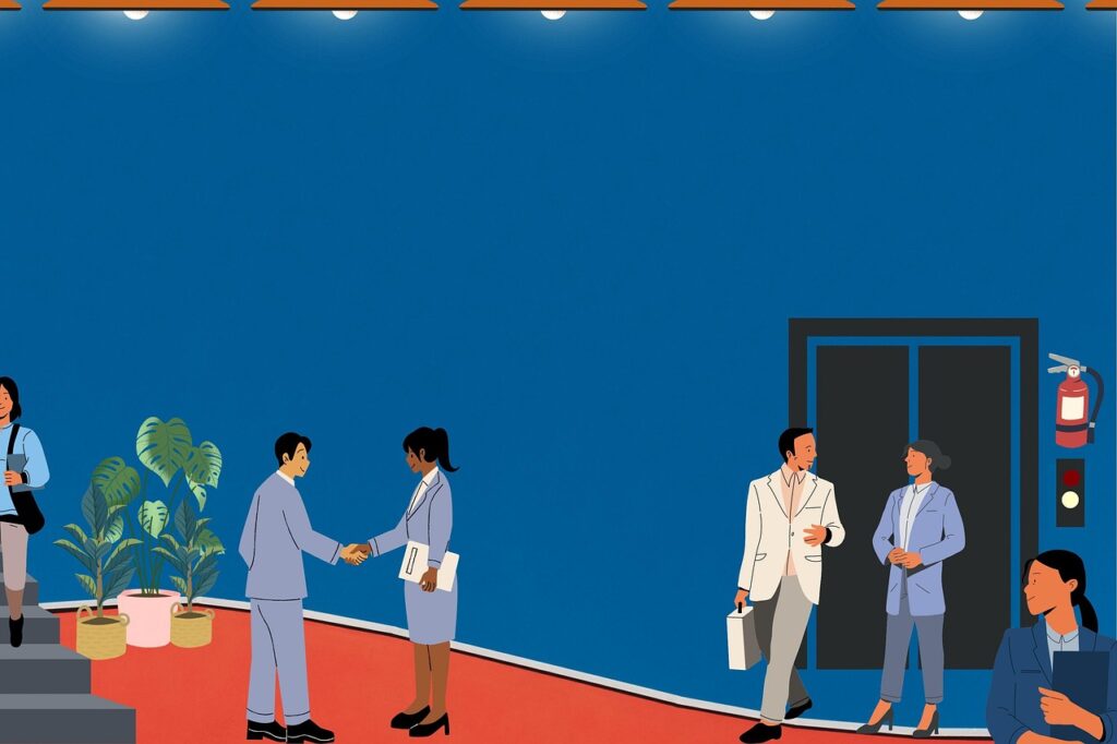 Illustrazione di un ambiente di lavoro positivo