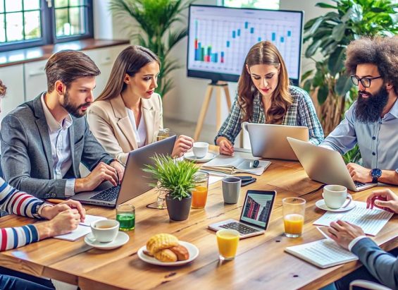 Lavoro di squadra in un'azienda